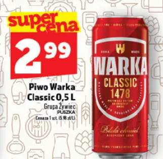 Piwo Warka Classic 0,5 l