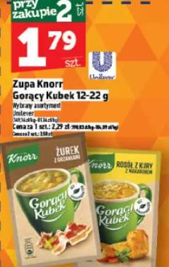Zupa Knorr Gorący Kubek 12-22 g wybrane rodzaje