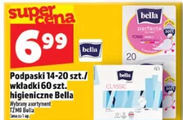 Podpaski 14-20 szt./wkładki 60 szt. higieniczne Bella