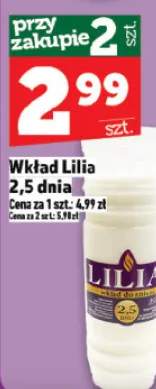 Wkład Lilia 2,5 dnia