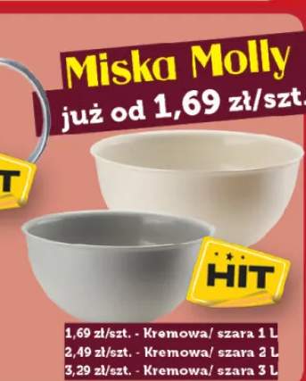 Miska Molly kremowa/szara 3 L