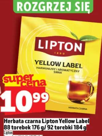 Herbata czarna Lipton Yellow Label 88 torebek 176g / 92 torebki 184g