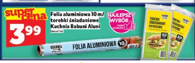 Folia aluminiowa 10 m/torebki śniadaniowe