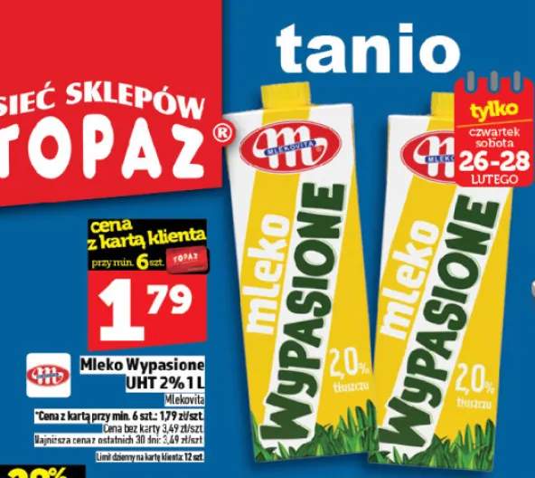 Mleko Wypasione UHT 2% 1l
