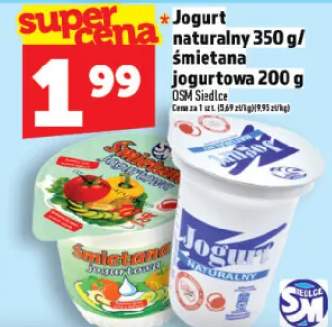 Jogurt naturalny 350g / śmietana jogurtowa 200g