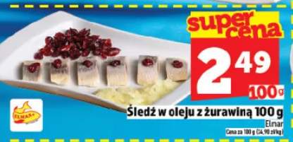 Śledź w oleju z żurawiną