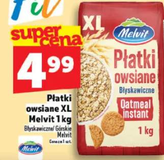 Płatki owsiane XL Błyskawiczne 1kg