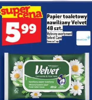 Papier toaletowy nawilżany Velvet