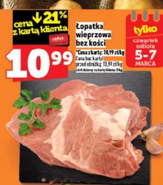 Łopatka wieprzowa bez kości