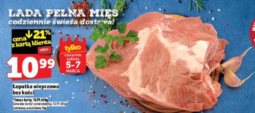 Łopatka wieprzowa bez kości