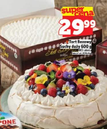 Tort bezowy suchy duży