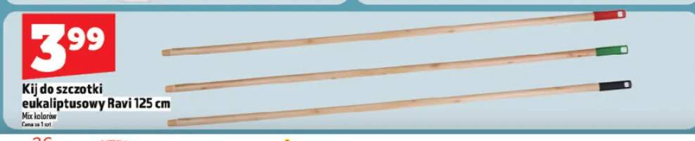 Kij do szczotki eukaliptusowy 125cm mix kolorów