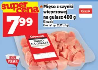 Mięso z szynki wieprzowej na gulasz