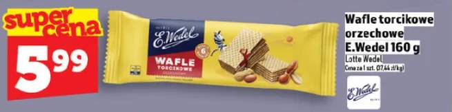 Wafle torcikowe orzechowe e.wedel 160g