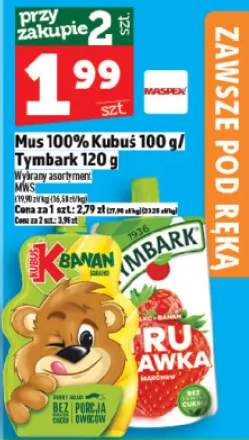 Mus 100% Kubuś bananowy