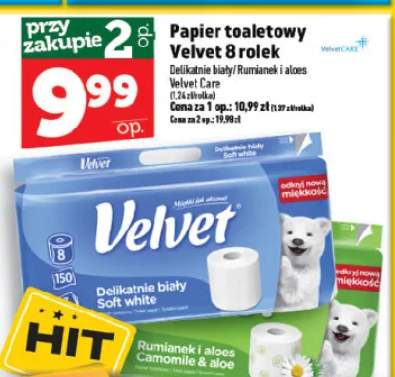 Papier toaletowy Velvet Delikatnie biały Rumianek