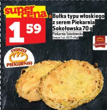 Bułka typu włoskiego z serem Piekarnia Sokołowska 70g