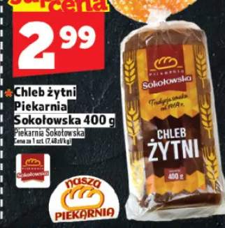 Chleb żytni Piekarnia Sokołowska 400g
