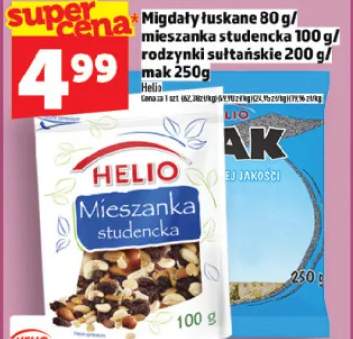 Migdały łuskane/mieszanka studencka/rodzynki sułtańskie/mak