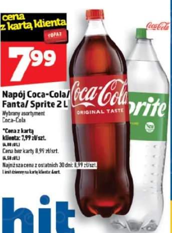 Napój coca-cola/fanta/sprite
