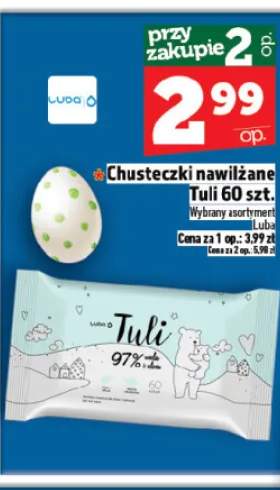 Chusteczki nawilżane Tuli 60 szt.