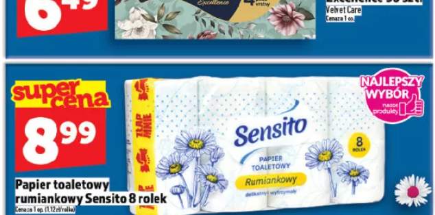 Papier toaletowy rumiankowy Sensito 8 rolek