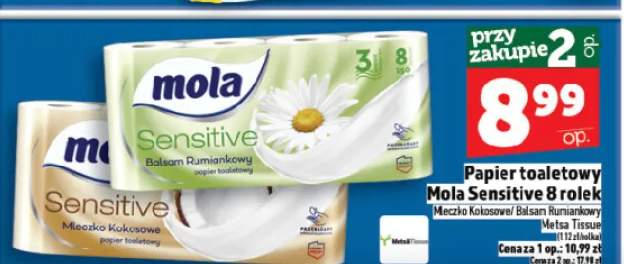 Papier toaletowy Mola Sensitive 8 rolek