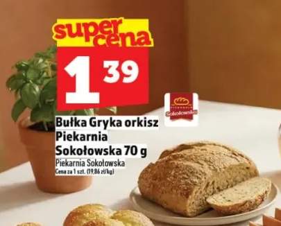 Bułka Gryka orkisz Piekarnia Sokołowska 70 g