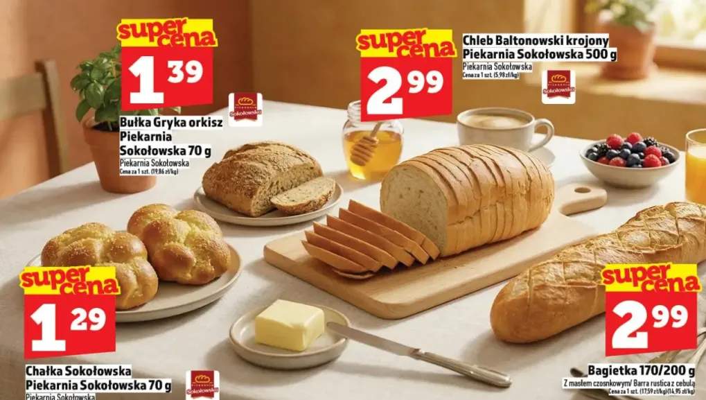 Chleb Bałtonowski krojony Piekarnia Sokołowska 500 g