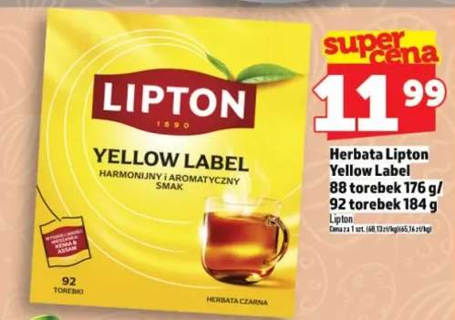 Herbata Lipton Yellow Label 88 torebek/92 torebek