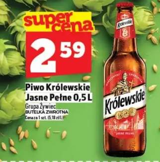 Piwo Królewskie Jasne Pełne 0,5l