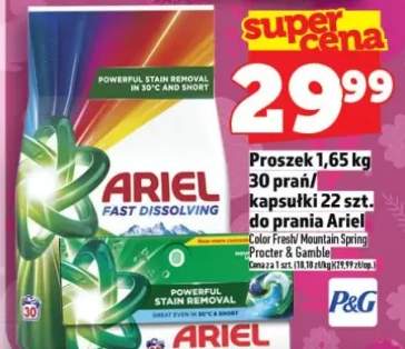 Proszek 1.65kg 30 prań/kapsułki 22 szt. do prania color fresh mountain spring Procter & Gamble
