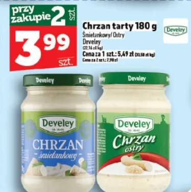 Chrzan tarty 180g Śmietankowy/Ostry