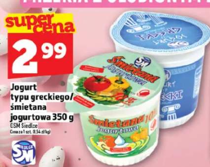 Jogurt typu greckiego/śmietana jogurtowa