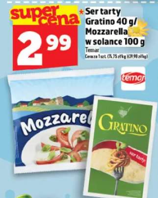 Ser tarty Gratino/Mozzarella w solance