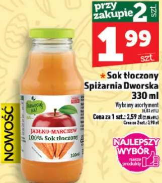 Sok tłoczony jabłko-marchew 100%