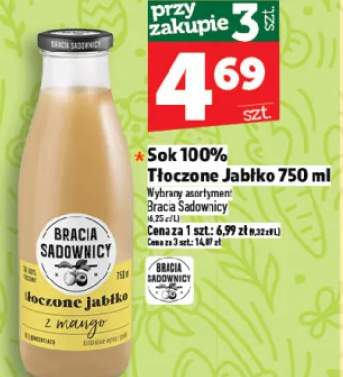 Sok 100% tłoczone jabłko