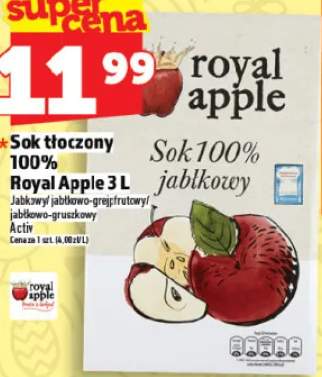 Sok tłoczony 100% Royal Apple 3l