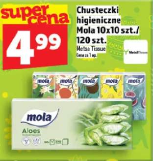 Chusteczki higieniczne Mola 10x10szt / 120szt