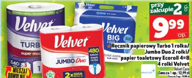 Ręcznik papierowy Turbo 1 rolka / Jumbo Duo 2 rolki / papier toaletowy Ecoroll 4=8 4 rolki