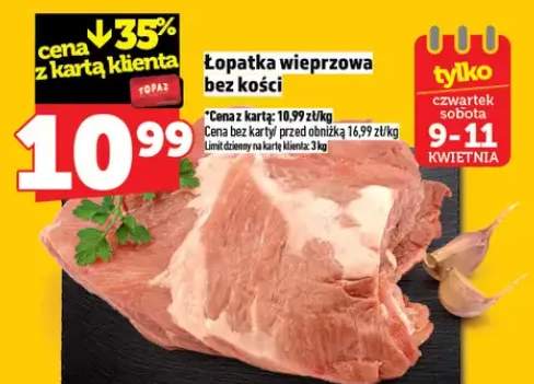 Łopatka wieprzowa bez kości