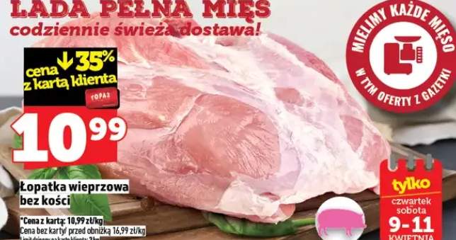 Łopatka wieprzowa bez kości