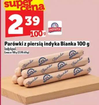 Parówki z piersią indyka Bianka