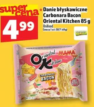 Danie błyskawiczne Carbonara Bacon Oriental Kitchen 85g