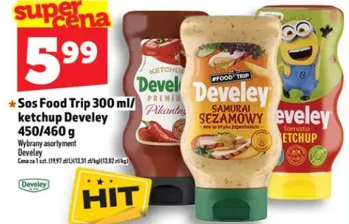 Sos Food Trip 300ml/ketchup Develey 450/460g