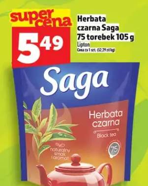 Herbata czarna Saga 75 torebek 105g