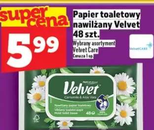 Papier toaletowy nawilżany Velvet