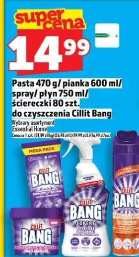 Pasta do czyszczenia Cillit Bang / pianka do czyszczenia / spray do czyszczenia / ściereczki