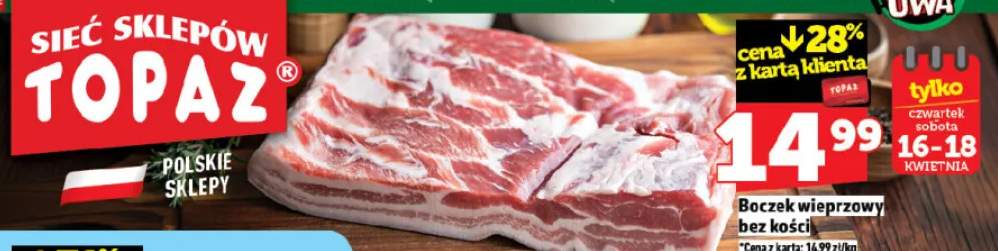 Boczek wieprzowy bez kości