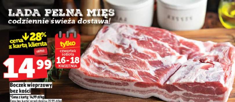 Boczek wieprzowy bez kości